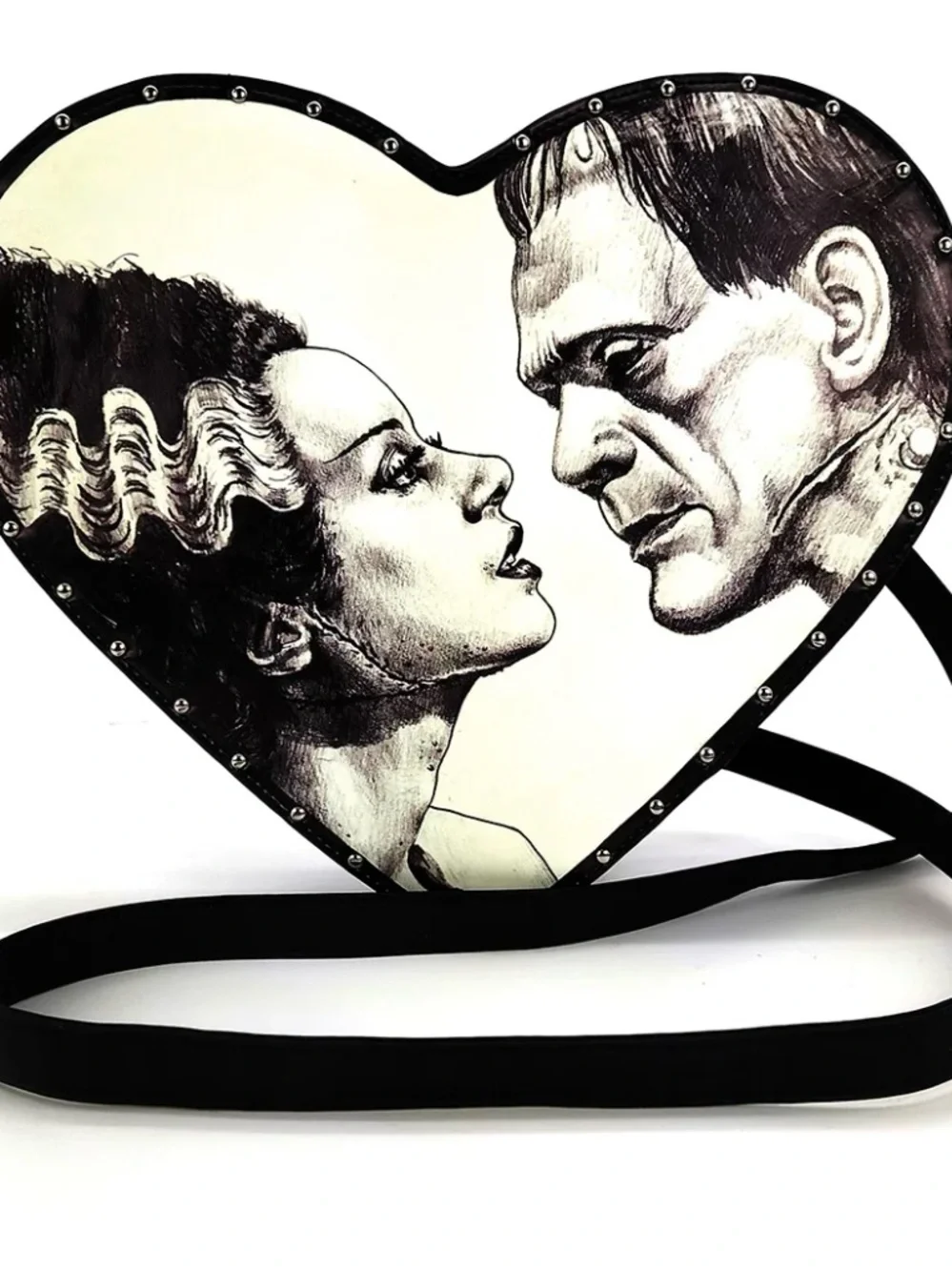 Glow In The Dark Heart Shape Frank W/ Bride Backpack - Picture 1 of 5